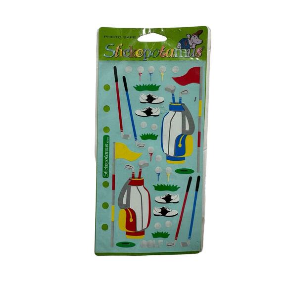 STICKOPOTAMUS *NEW* Golf Stickers Photo Safe One Sheet SP-AT-01 Crafting Album - Picture 1 of 4
